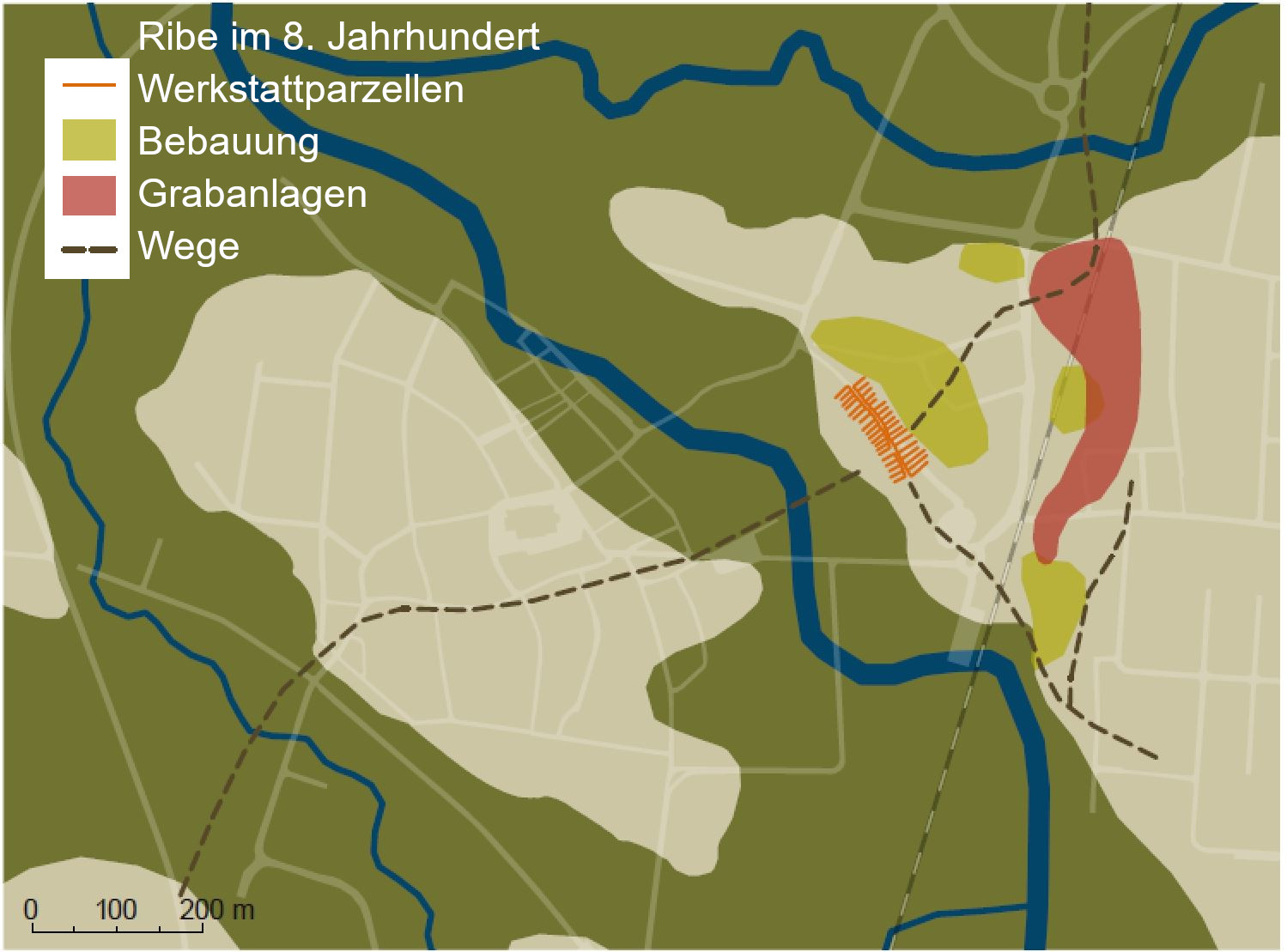 Bitte anklicken zum Vergrößern Ribe im 8.Jahundert